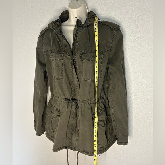 Blanc Noir army green jacket with hood size XL - Picture 4 of 7